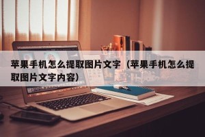 苹果手机怎么提取图片文字（苹果手机怎么提取图片文字内容）