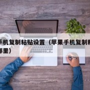 苹果手机复制粘贴设置（苹果手机复制粘贴设置在哪里）